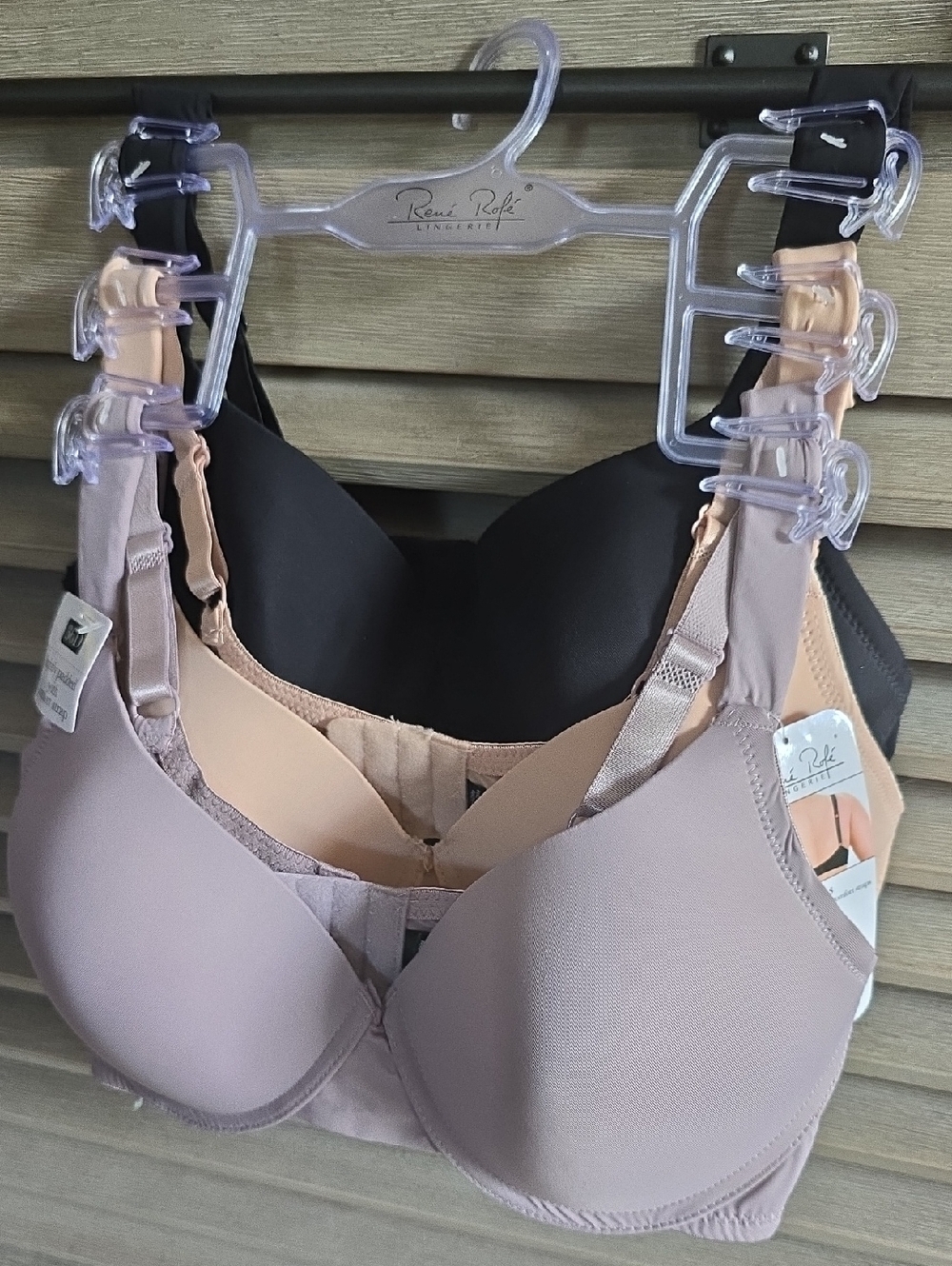 Rene Rofe Pullover T-Shirt Bra - Tan & Black